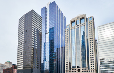 A serviced office at 155 North Wacker, Chicago, one of Servcorp's premium location.  